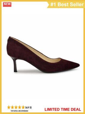 Pointy Toe Suede Kitten Heel Pump Slip-On Cushioned Formal Shoe